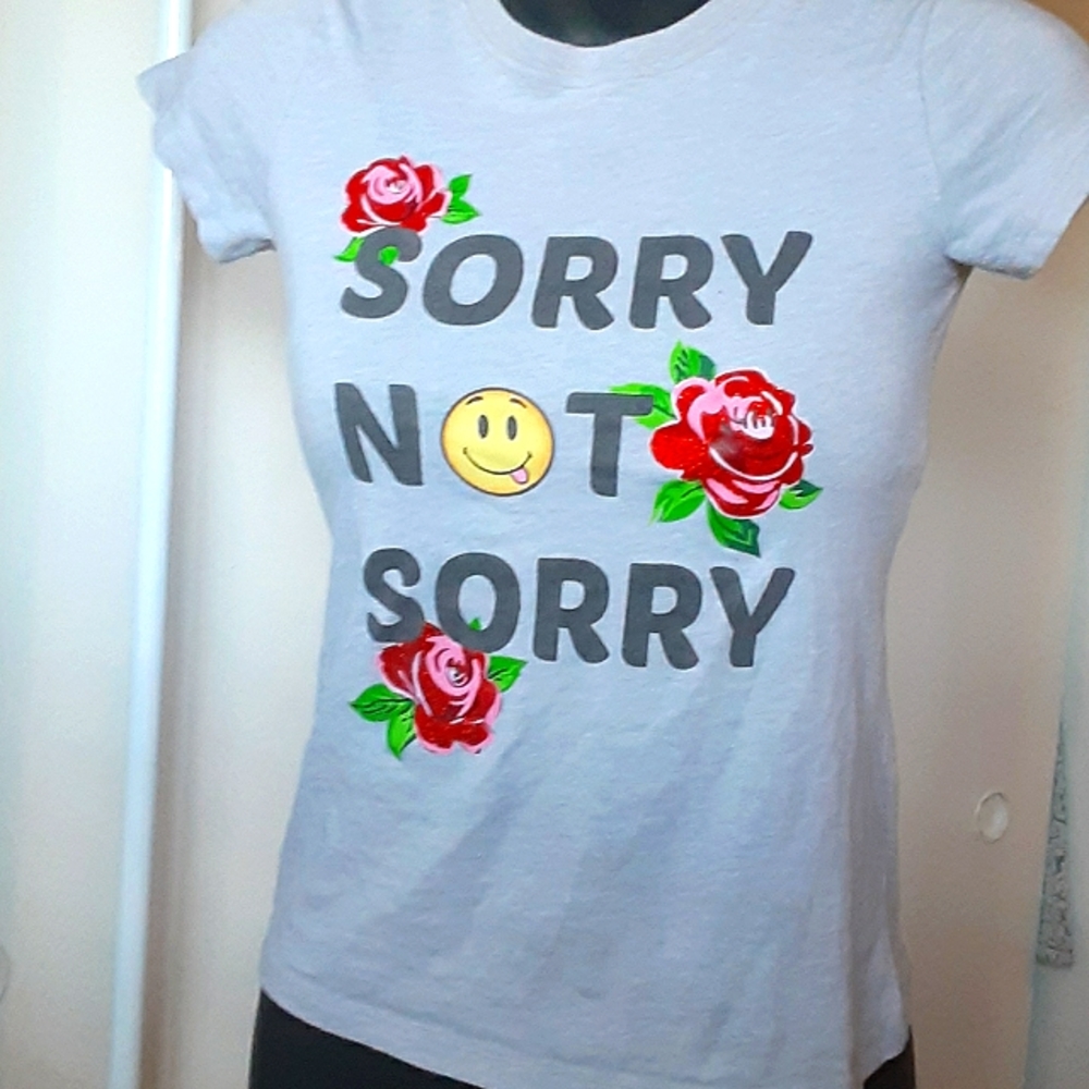 Sorry not sorry emoji shirt